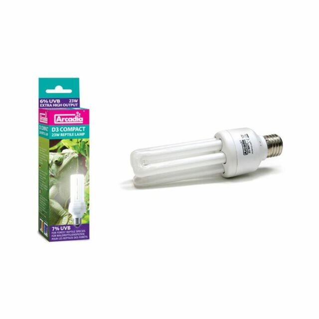 thumbnail image 2 of Arcadia D3 Compact 23 Watt UVB Lamp 7% – High UV Reptile Bulb 2 of 4